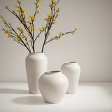 3 Pcs Minimal White Vase Set Decor Vases
