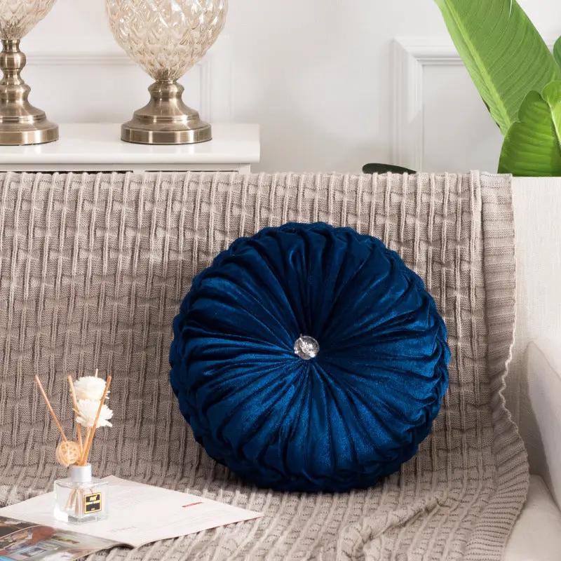 European Round Pumpkin Velvet Pillow Throw Pillows