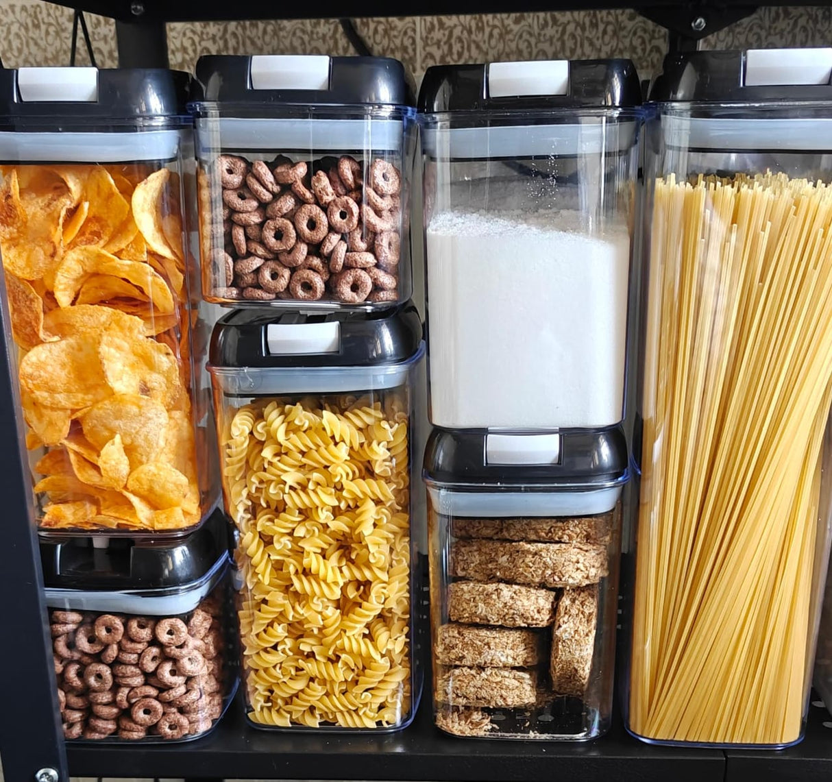 Acrylic 7pcs Set Food Containers Airtight Kitchen Storage
