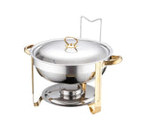High Quality Modern Stainless Steel Chafing Dish with Lid Rest 4.5L