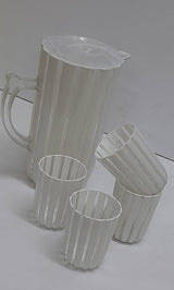 Classic Acrylic Water Set with 2000ml Jug and 250ml Glasses in Multiple Colors