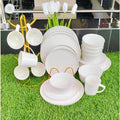 24pcs White Plain Dinner Set with Plates, Bowls and Mugs Dinnerware Sets