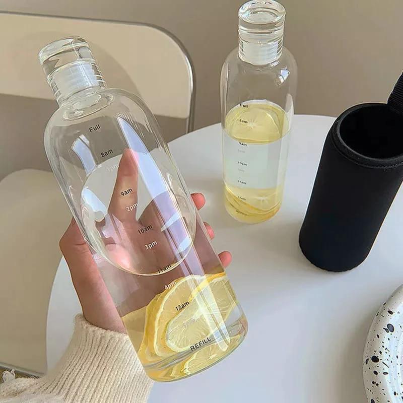 700ml PC Plastic Sports Water Bottle with Time Marker Leak Proof Plastic bottle Water Bottles