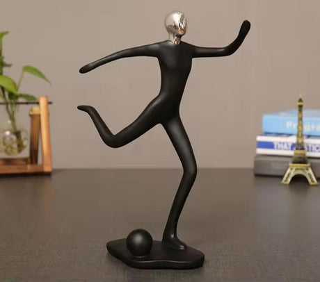 Furaha Finds Football Sculpture Ceramic Decor Piece
