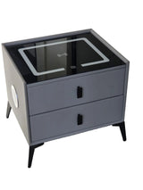 Smart Bedside Table Cabinet with Wireless Charging Bluetooth and LED