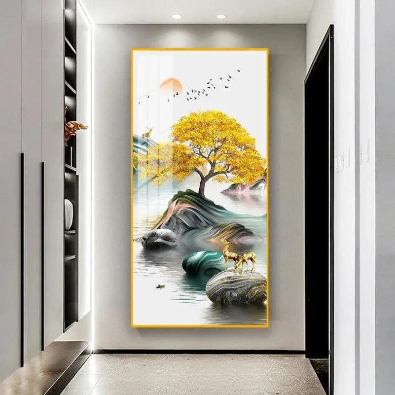 Crystal Porcelain Decorative Painting 30×50 cm – Elegant Crystal Design Decorative painting Paintings