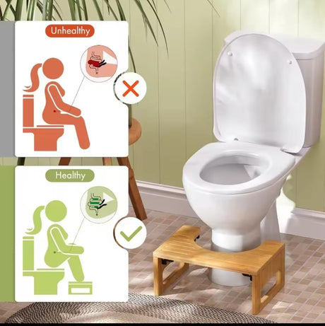 Foldable Wooden Toilet Feet Stool Office Foot Rest Stepped Stool