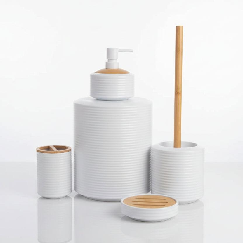 Ruffled 6-Piece Bathroom Accessories Set – Elegant Design