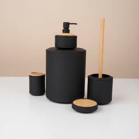 Ruffled 6-Piece Bathroom Accessories Set – Elegant Design