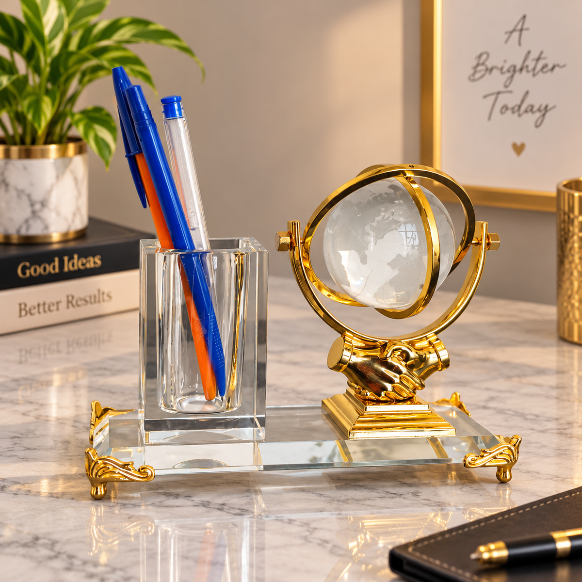 Global Executive Crystal Desk Organiser Desk organizer Desktop Organizers