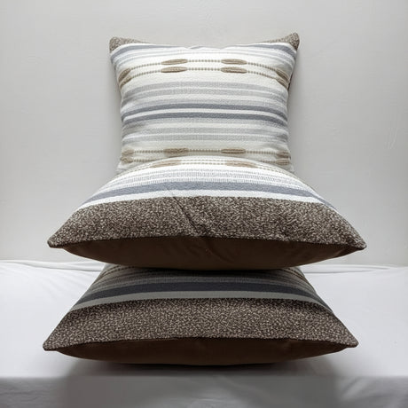 Boho Chenille Stripe Pillow Cover Pillow cover Bedding