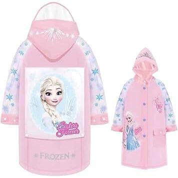 Kids Disney Cartoon Themed Raincoats with Hood and Expandable Backpack Space Uncategorized