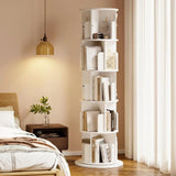 5 Tier 360 Degree Stackable Bookshelf Organizer with Wheels Bookshelf