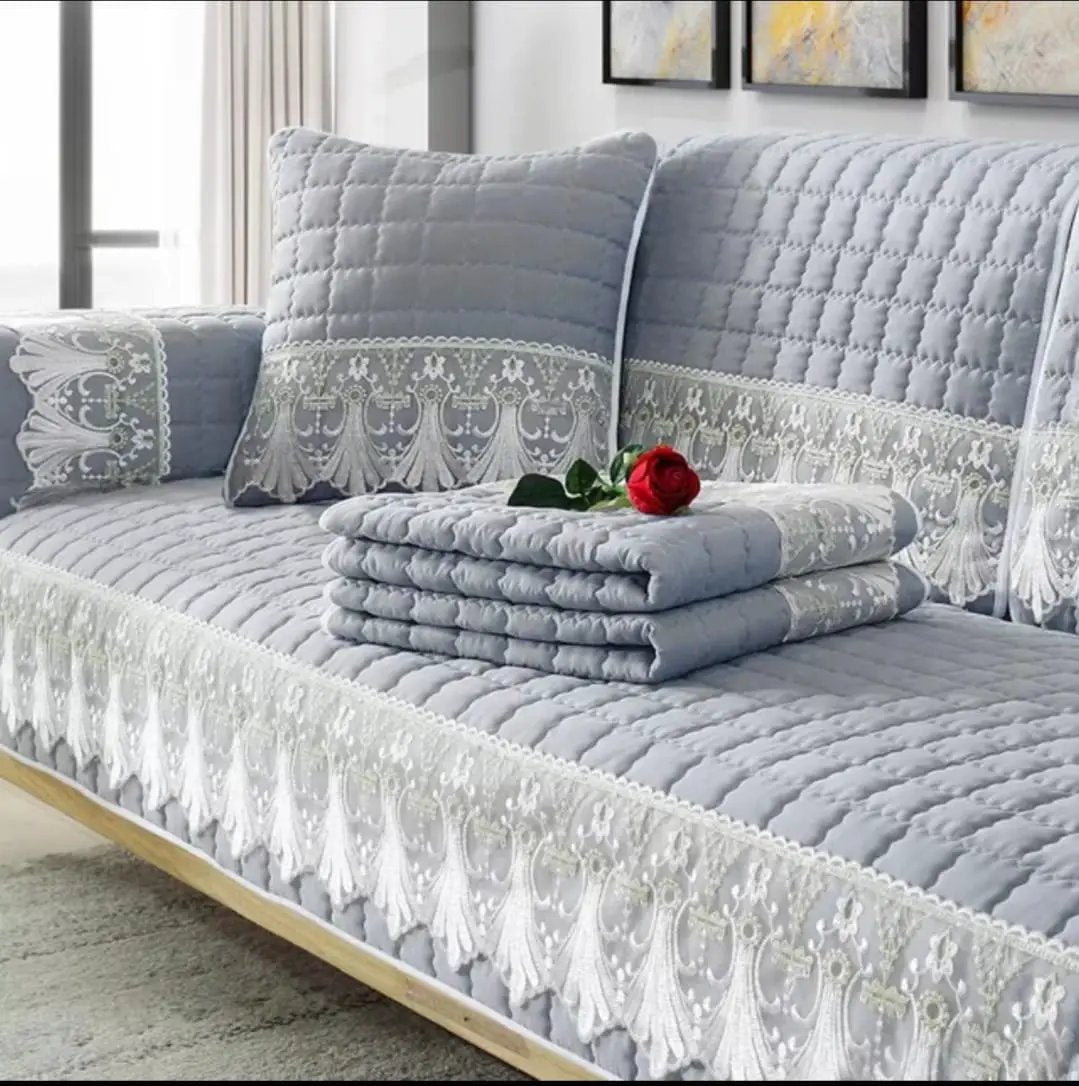 8-Piece Non-Slip Sofa Pad Covers for L-Shaped & 5-Seater Sofas Slipcovers
