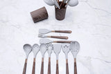 11pcs Kitchen Silicone Spoon Set with Wooden Handles Kitchen accessories Kitchen Utensil Sets