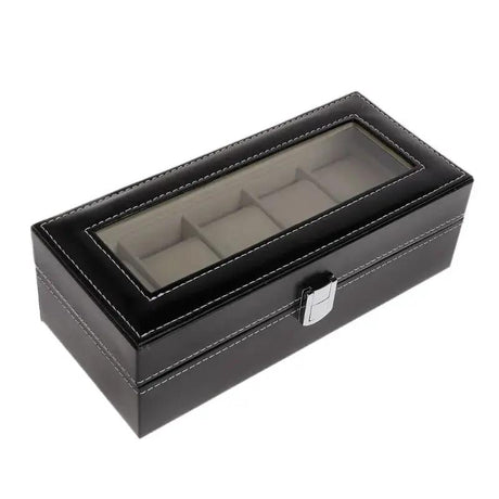 6 Slots Leather Watch Organizer Watch organizer Jewelry Boxes