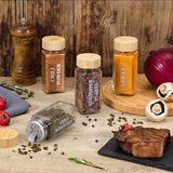 29pcs Glass Storage Jars Set with Bamboo Lids 120ml – Includes Funnel, Labels, Pen & Brush- Furaha Finds Kenya