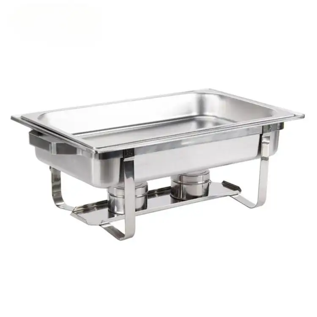 Stainless Steel Rolltop Chafing Dish with Glass Window 9L Double Pan for Buffet and Catering