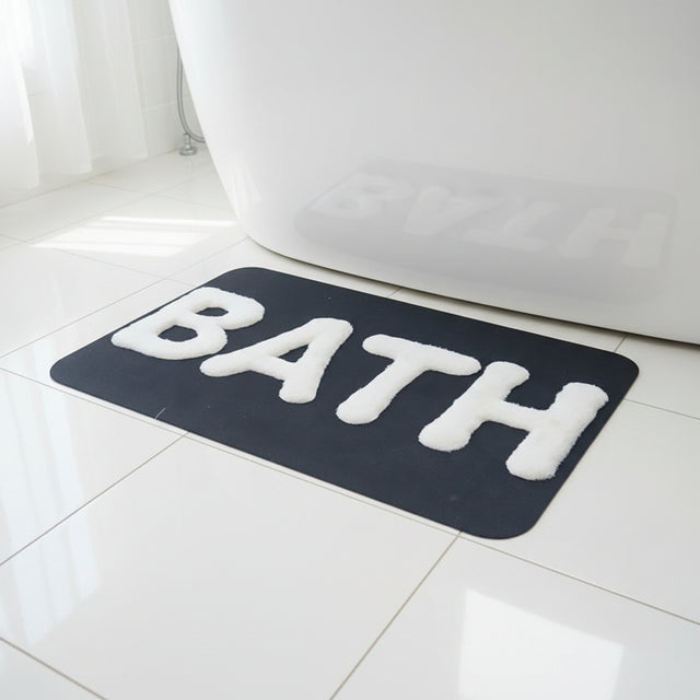 Black Bath Absorbent Diatom Bathroom Mat Bathroom Mats Bath Mats & Rugs