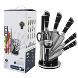 Unique 9pcs Steel Kitchen Knife Set WLD20 with Block for Home and Professional Use- Furaha Finds Kenya