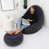 Inflatable Lazy Sofa Chair With Footrest Inflatable chair Bean Bag Loungers & Daybeds