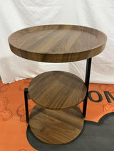 3 Tier Wooden Side Table Multipurpose Shelf Display Stand