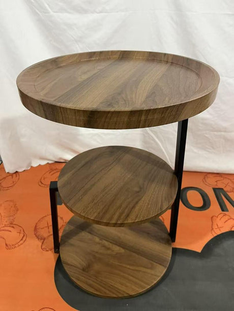 3 Tier Wooden Side Table Multipurpose Shelf Display Stand