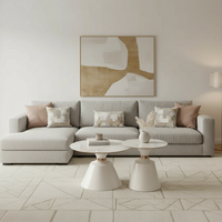 Modern Nesting Coffee Tables with Metal Base Furniture