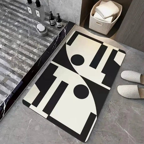 Absorbent Bathroom Mat Rug with Rubber Bottom Bath Mats & Rugs