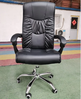 Ergonomic High-Back Executive Office Chair with Padded Armrests and Wheels