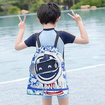 Kids Swimming Bag with Goggles Slot & Shoe Compartment