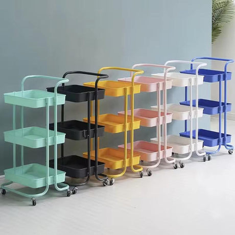 Multi-Functional Movable Trolley Storage Rack with Wheels for Home and Office Use