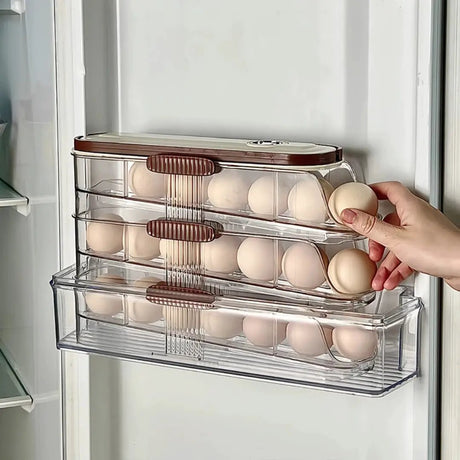 3 Layer Self Rolling Egg Holder Egg holder Kitchen Counter & Beverage Station Organizers