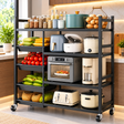 Metallic Kitchen Rack With 4 Removable Baskets Busy Kitchens Storage & Organization