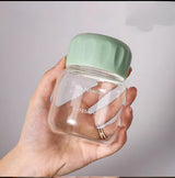 6pcs Multifunctional Glass Cups with Leak-Proof Lids – 300ml