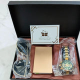 Men Gold Minimalist Luxury Gift Set Quartz Watch Edition Gift box