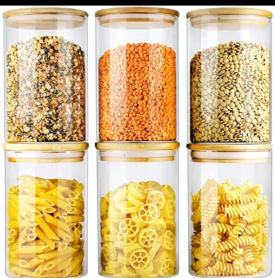 Glass Spice Jar Set of 3 Spice Jar Food Storage Containers