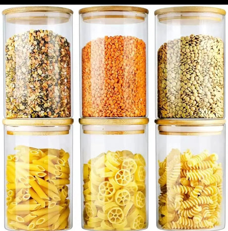 Glass Spice Jar Set of 3 Spice Jar Food Storage Containers
