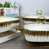 3pcs Ceramic Serving Bowl Set – Elegant, Stackable, and Dishwasher Safe- Furaha Finds Kenya