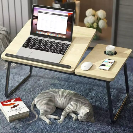 Adjustable Tilting Laptop Folding Table Stand Desk for Bed and Sofa with Foldable Legs.