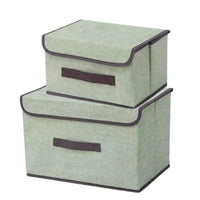 2pcs Storage Box Home Organiser Dust Proof Clothes and Quilt Storage Set Closet Organizers