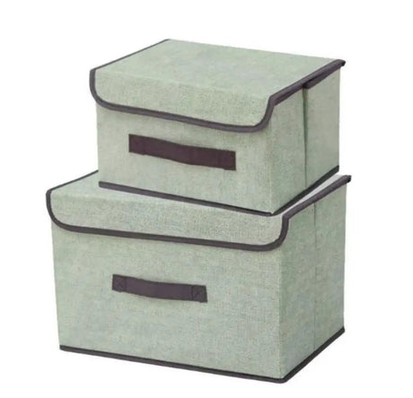 2pcs Storage Box Home Organiser Dust Proof Clothes and Quilt Storage Set Closet Organizers