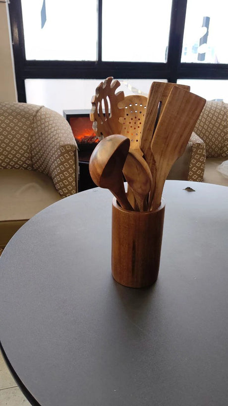 7pcs Wooden Cooking Cutlery Set – Durable and Easy-to-Clean Kitchen Utensils Kitchen Utensil Sets