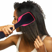 3-in-1 Hair Straightener Brush with Anti-Scald Feature Fast Heating 1000W Beauty & Personal Care Straightening Brushes