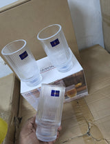 High Quality Ribbed Aesthetic Crystal Glasses 330ml