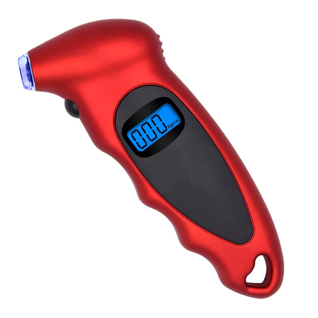 Digital Tire Pressure Gauge – 100 PSI with LCD Backlight and 4 Measurement Settings
