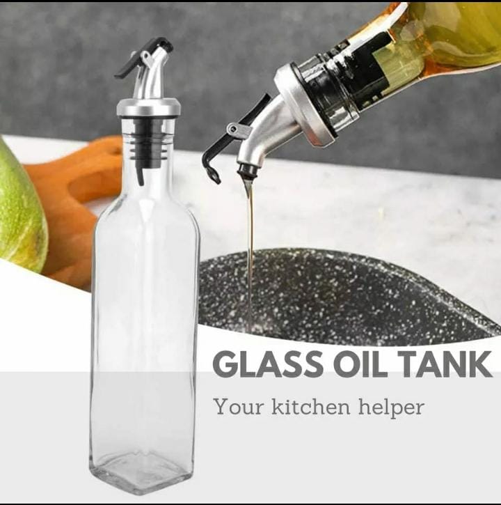 Furaha Finds Space Saver Glass Oil Dispenser