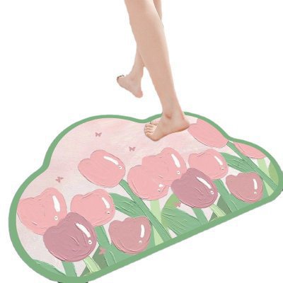 Bathroom Diatom Anti-slip Mat 60x40cm Quick Drying Water Absorption