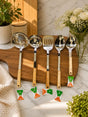 Wooden Handle Serving Spoon Set (5pc) Utensils Serving Spoons