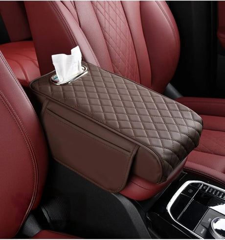2 in 1 Car Armrest with Tissue Storage – Universal Multifunctional Booster Pad